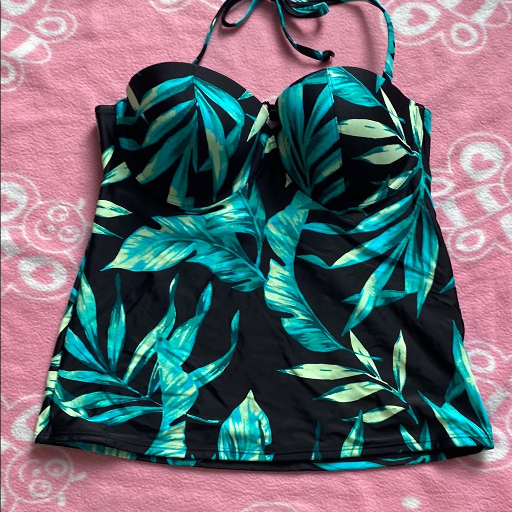 Tropical Leaf Print Women's Top